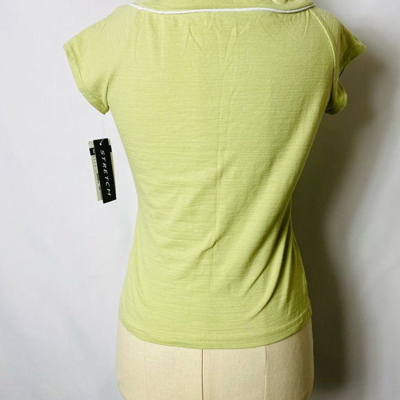 NWT BYERWEAR STRETCH woman’s TOP SIZE M PISTACHIO GREEN - Picture 2 of 3